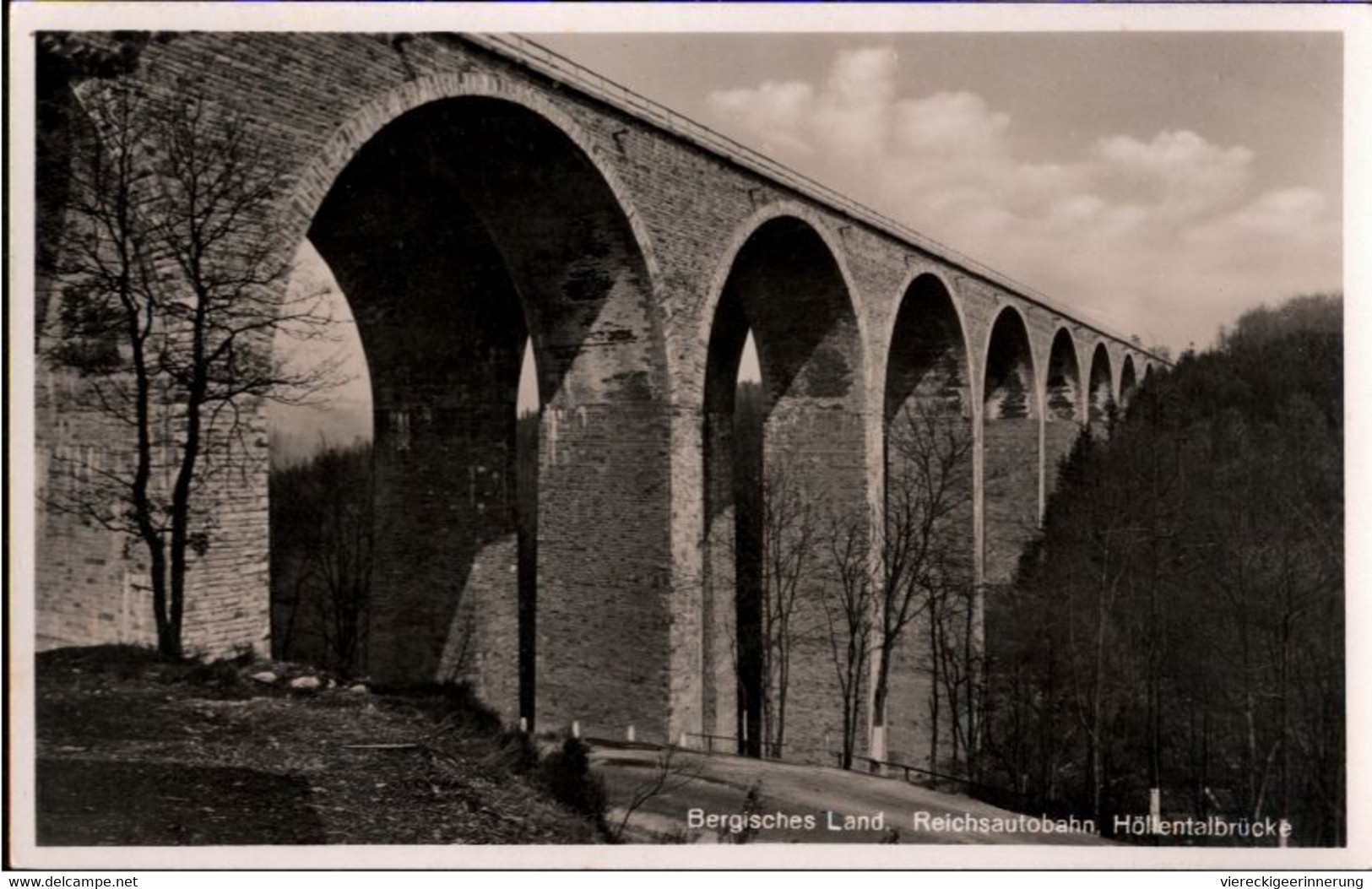 ! S/w Ansichtskarte Bergisches Land, Reichsautobahn, Höllentalbrücke, Architektur, 3. Reich - Brücken