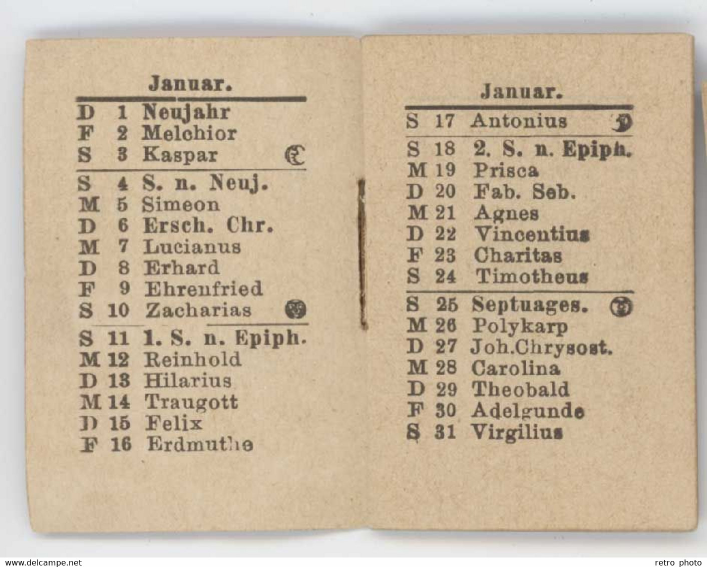 Petit Carnet Calendrier 1891 / Portemonnaie Kalender ( Allemagne ) Verlag J. Stehmann Leipzig - Klein Formaat: ...-1900