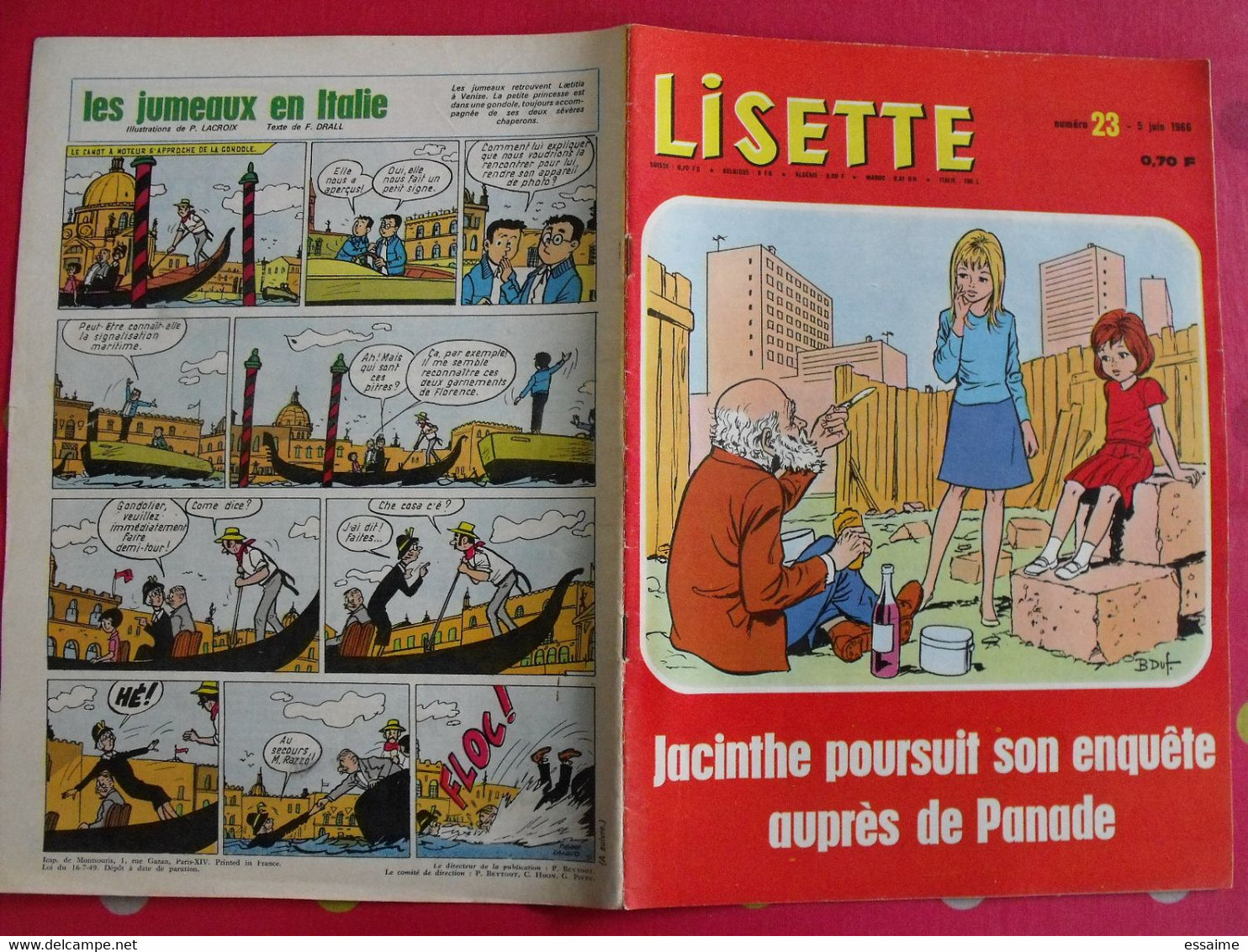 Lisette. 22 n° de 1966. lacroix lay tiky fusco francey marcello dufossé trubert. à redécouvrir G.H.