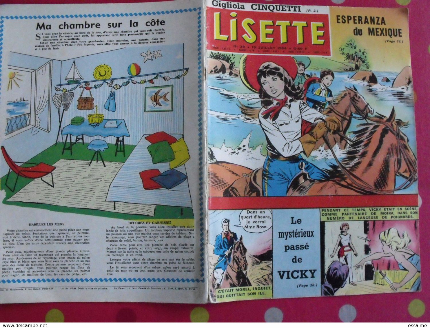 Lisette. 26 n° de 1962, 1963, 1964. lacroix lay tiky fusco francey marcello. à redécouvrir G.H.