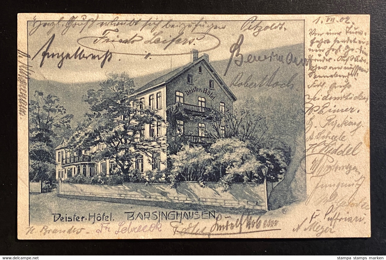 AK Litho Barsinghausen Deister Hotel Gestempelt/o Barsinghausen 1902 - Barsinghausen