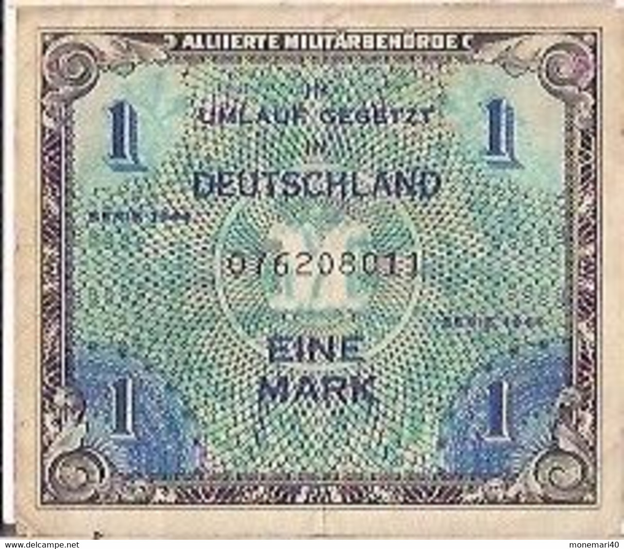 ALLEMAGNE 1 MARK - SERIE 1944 (011) - ALLIIERTE MILITÄRBEHÖRDE - 1 Mark