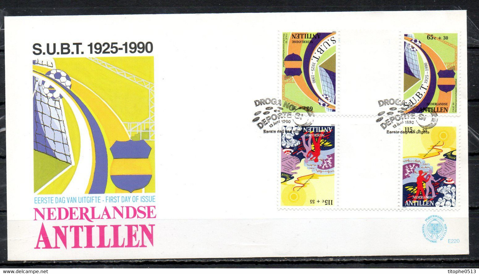 ANTILLES NEERLANDAISES. N°873-4 De 1990 Sur Enveloppe 1er Jour (FDC). Drogue/Alcool/Tabac. - Droga