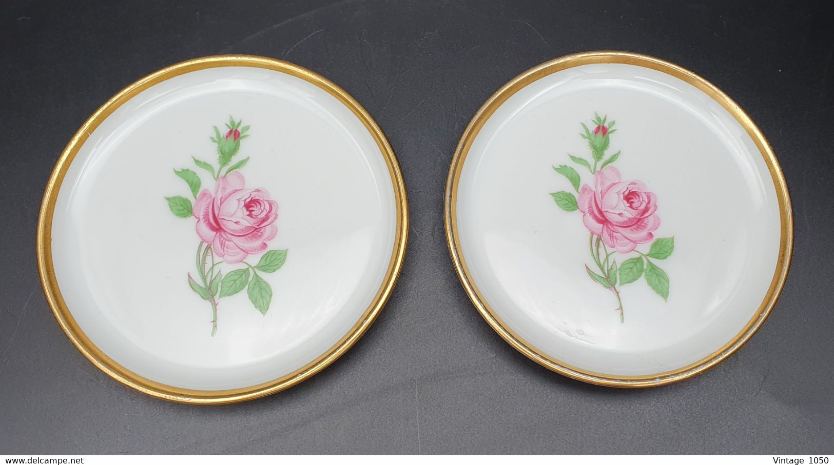 ✅ 2x Mini Coupelles Dessous Porcelaine FUERSTENBERG XXe Diam 10 Cm TBE Rose #objetdecollection #coaster - Fuerstenberg (DEU)