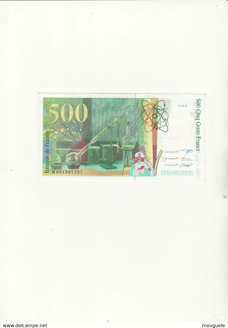 Billet Neuf  De 1994  500fr. Pierre Marie Curie  Cote 120 Euros - 500 F 1994-2000 ''Pierre Et Marie Curie''