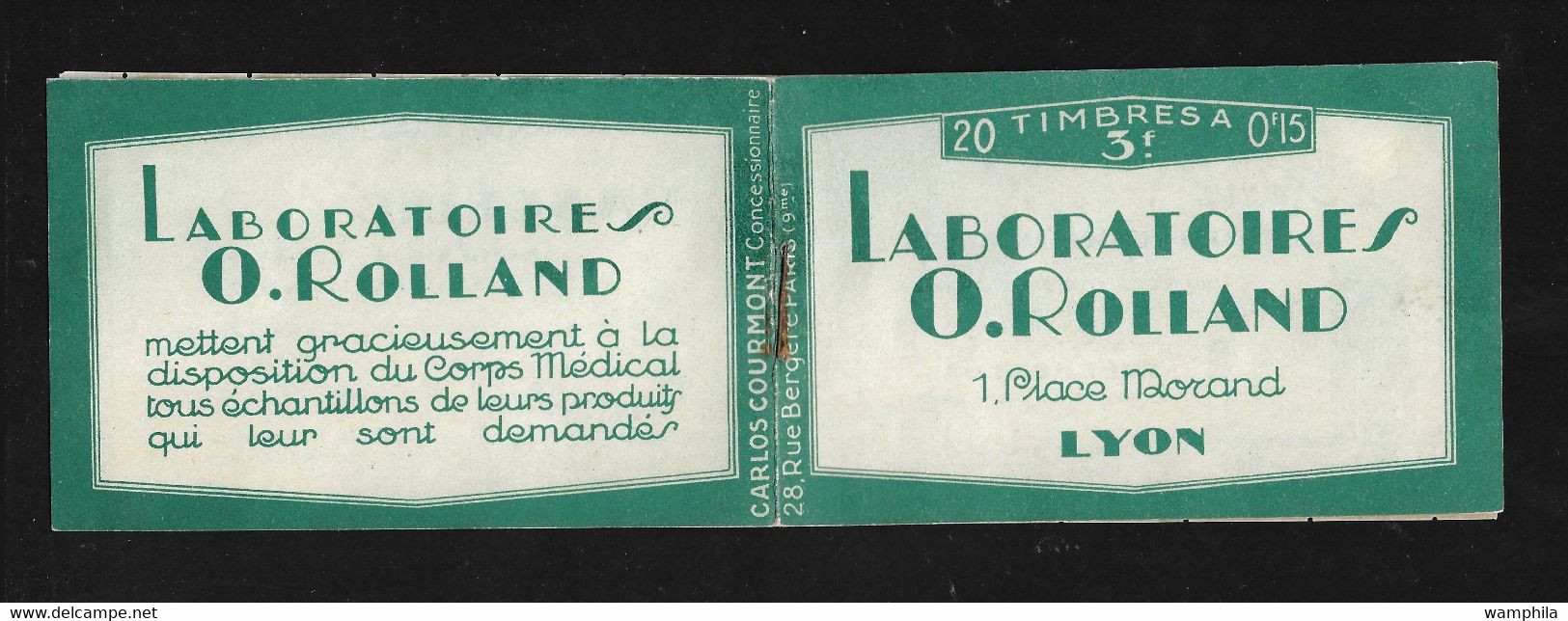 France Carnet 189-C2** Laboratoires Rolland. Cote 400€. - Other & Unclassified