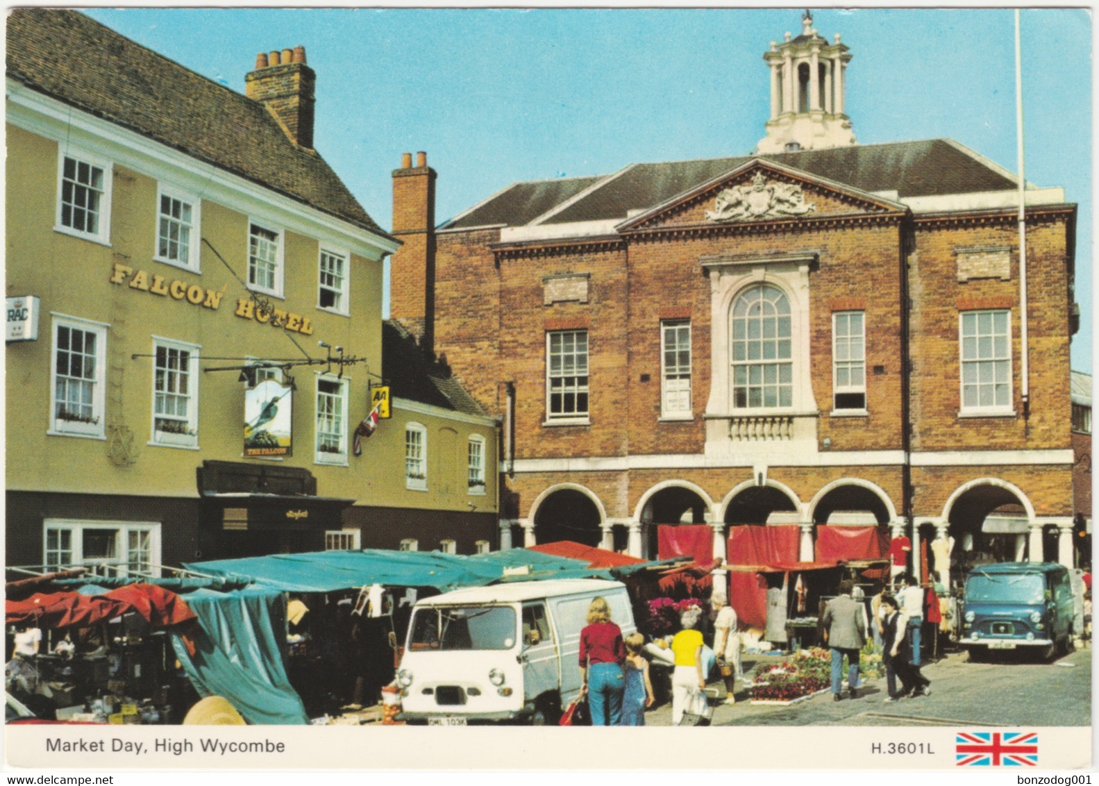 Market Day, High Wycombe, Buckinghamshire. Falcon Hotel. Unposted - Buckinghamshire