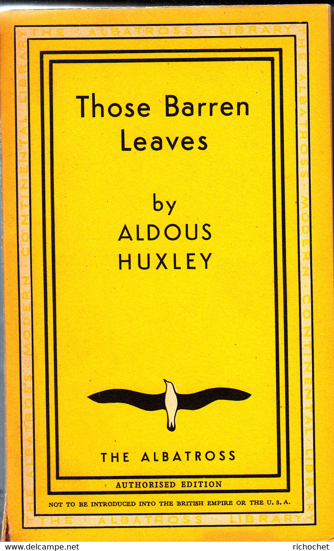 THOSE BARREN LEAVES By Aldous HUXLEY - Humour