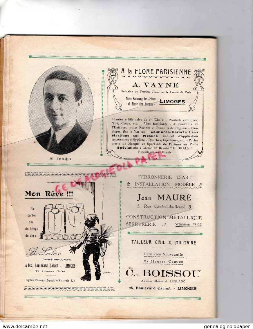 87- LIMOGES- PROGRAMME CIRQUE THEATRE MUNICIPAL-CAZAUTETS-HANS JOUEUR DE FLUTE-PAGANINI-1929-1930-FRANZ LEHAR-BERNIS