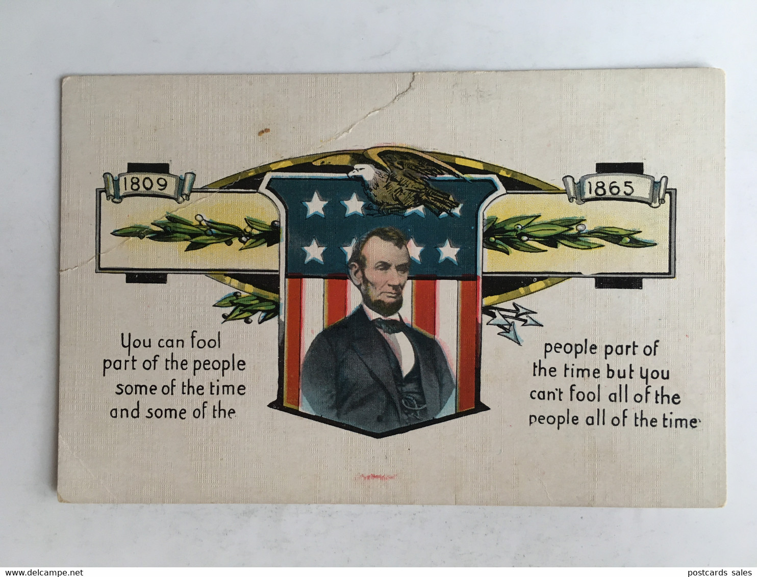 USA American Civil War Presindet Abraham Lincoln Old Abe American Eagle American Flag Secession War - Presidents