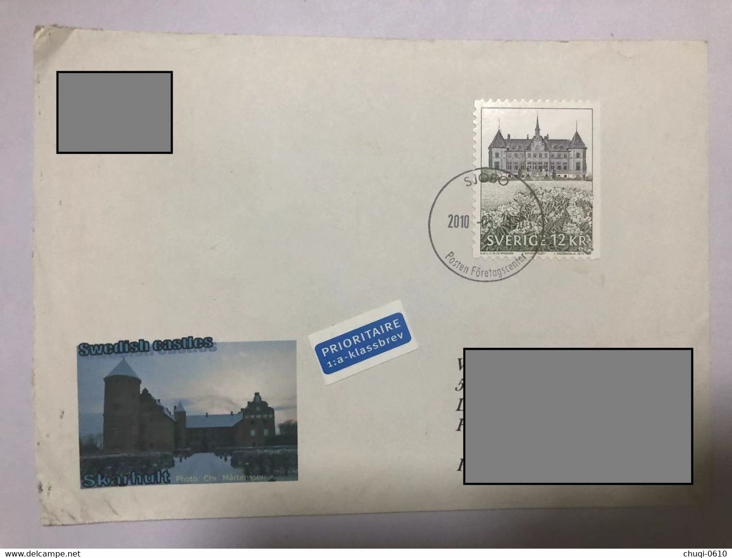 Sweden Cover Sent To China With Stamps - Brieven En Documenten