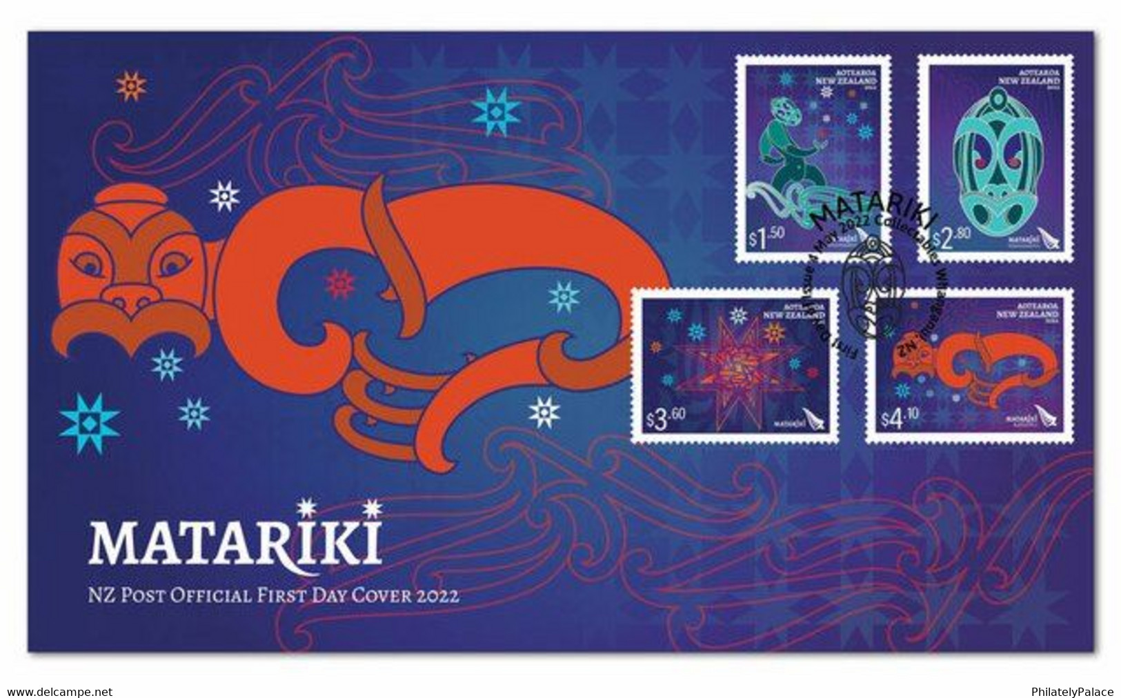 New Zealand 2022 New *** Matariki , Pleiades Star Cluster, Astronomy, Space, Stamp FDC (**) - Brieven En Documenten