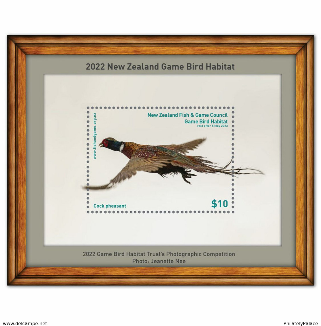 New Zealand 2022 New *** Game Bird Habitat , Fauna, Cock Pheasant MS MNH (**) - Ungebraucht