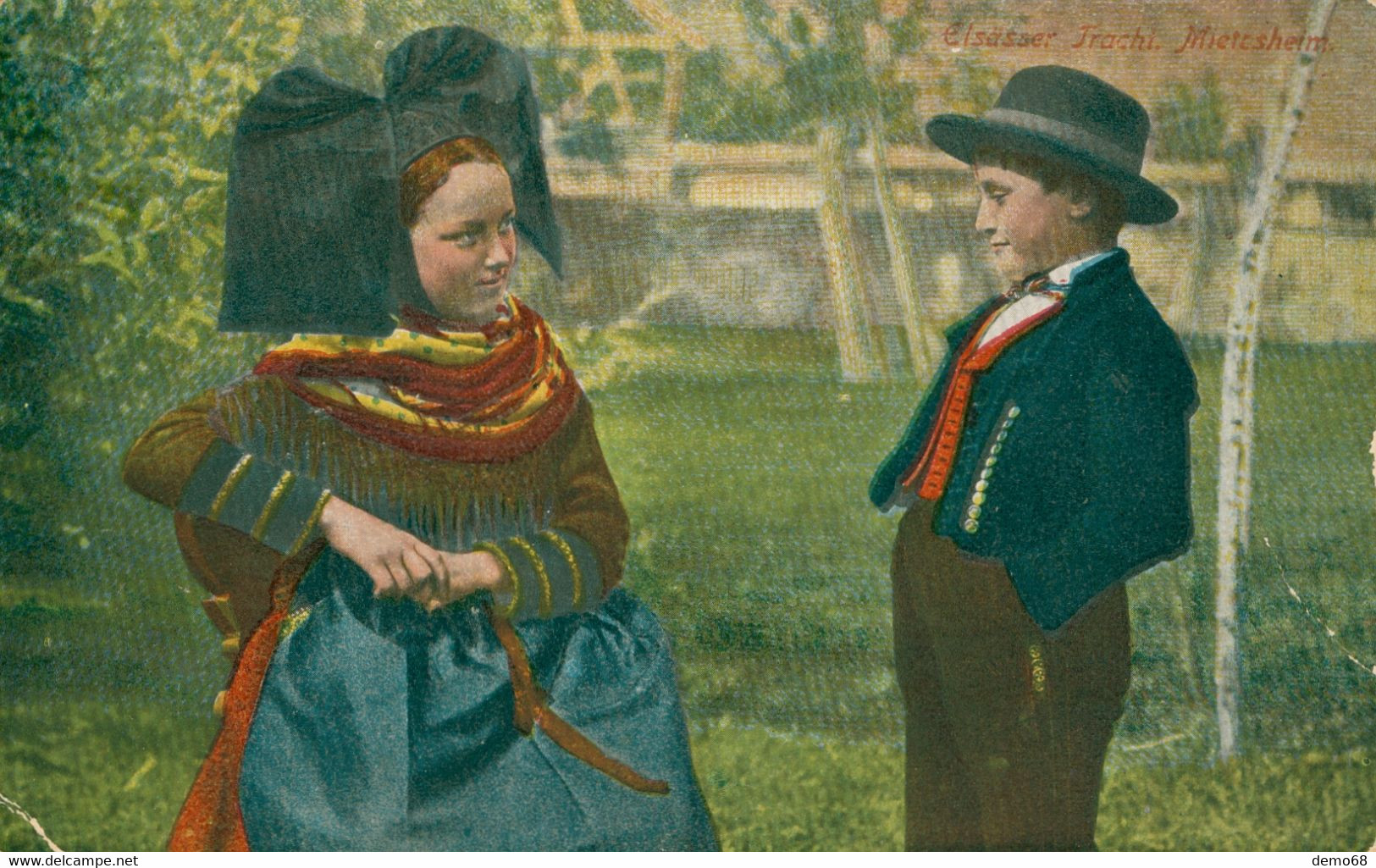 Costumes - Fantaisie Folklore Patriotisme Alsace Alsacienne Alsacien enfant  jeune Costume Nœud jeune fille garçon chapeau