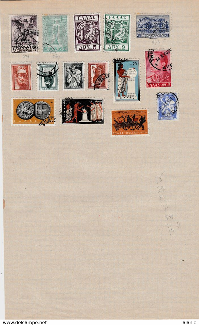 GRECE LOT DE PLUS DE 150 TIMBRES Neufs A Charnière Et Oblitérés Tous Différents /En Bon état/ - Collections