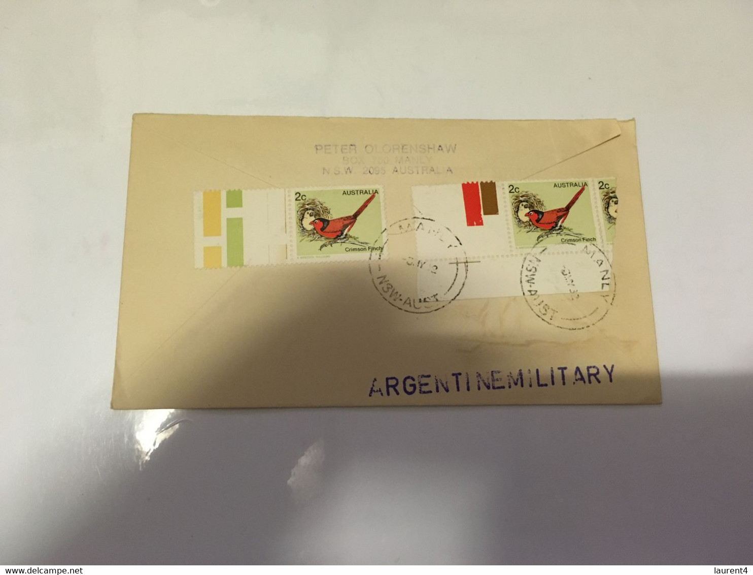 (2 H 32) Australia - 1 Cover - AAT (WCS Cover) Argentine Military Post-marking At Back Of Cover ? - Andere & Zonder Classificatie