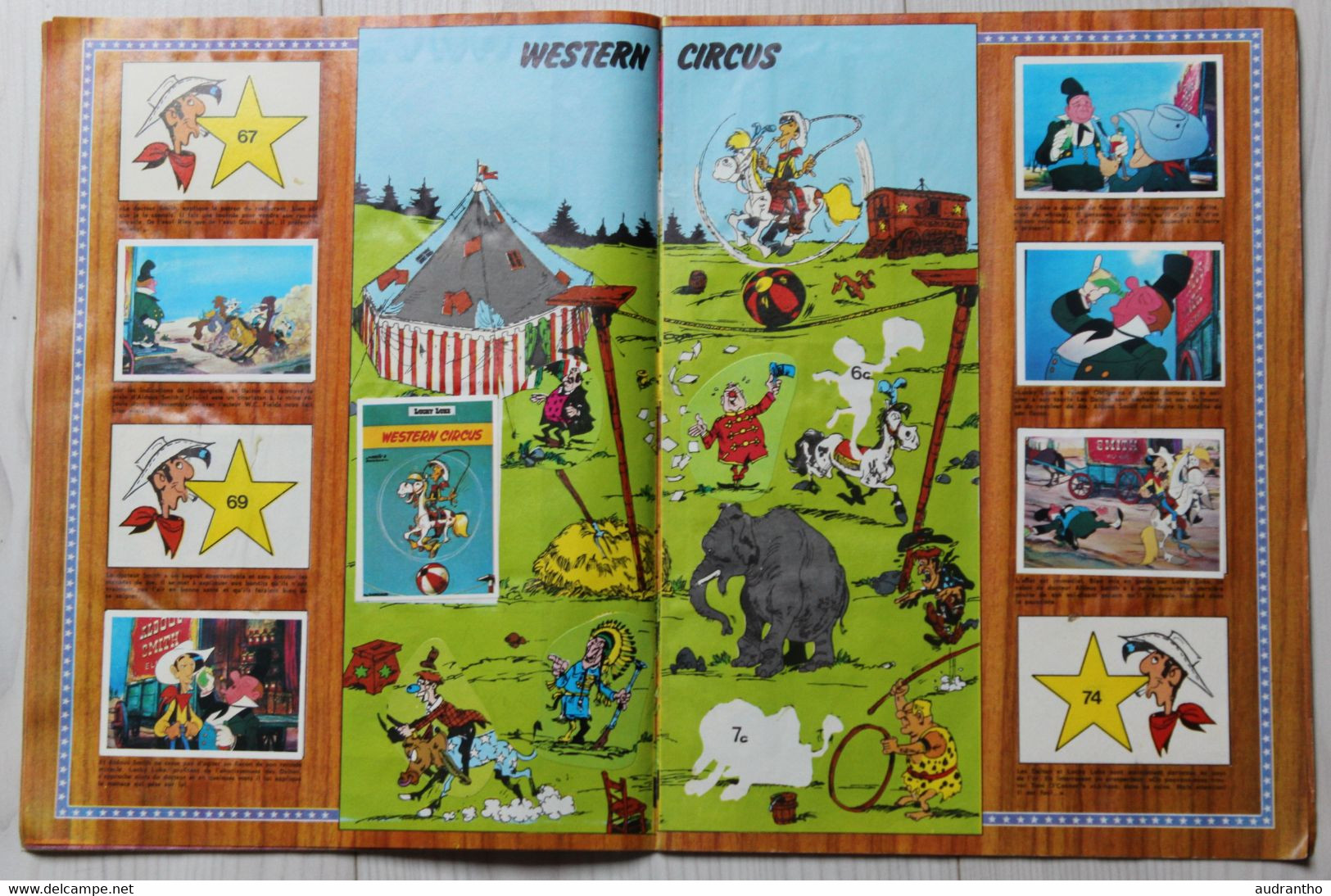 album de stickers de 1978 Lucky Luke la ballade des Dalton Dargaud 183 vignettes sur 200