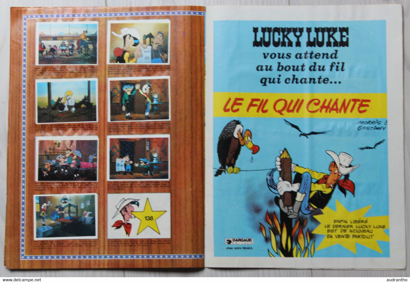 album de stickers de 1978 Lucky Luke la ballade des Dalton Dargaud 183 vignettes sur 200