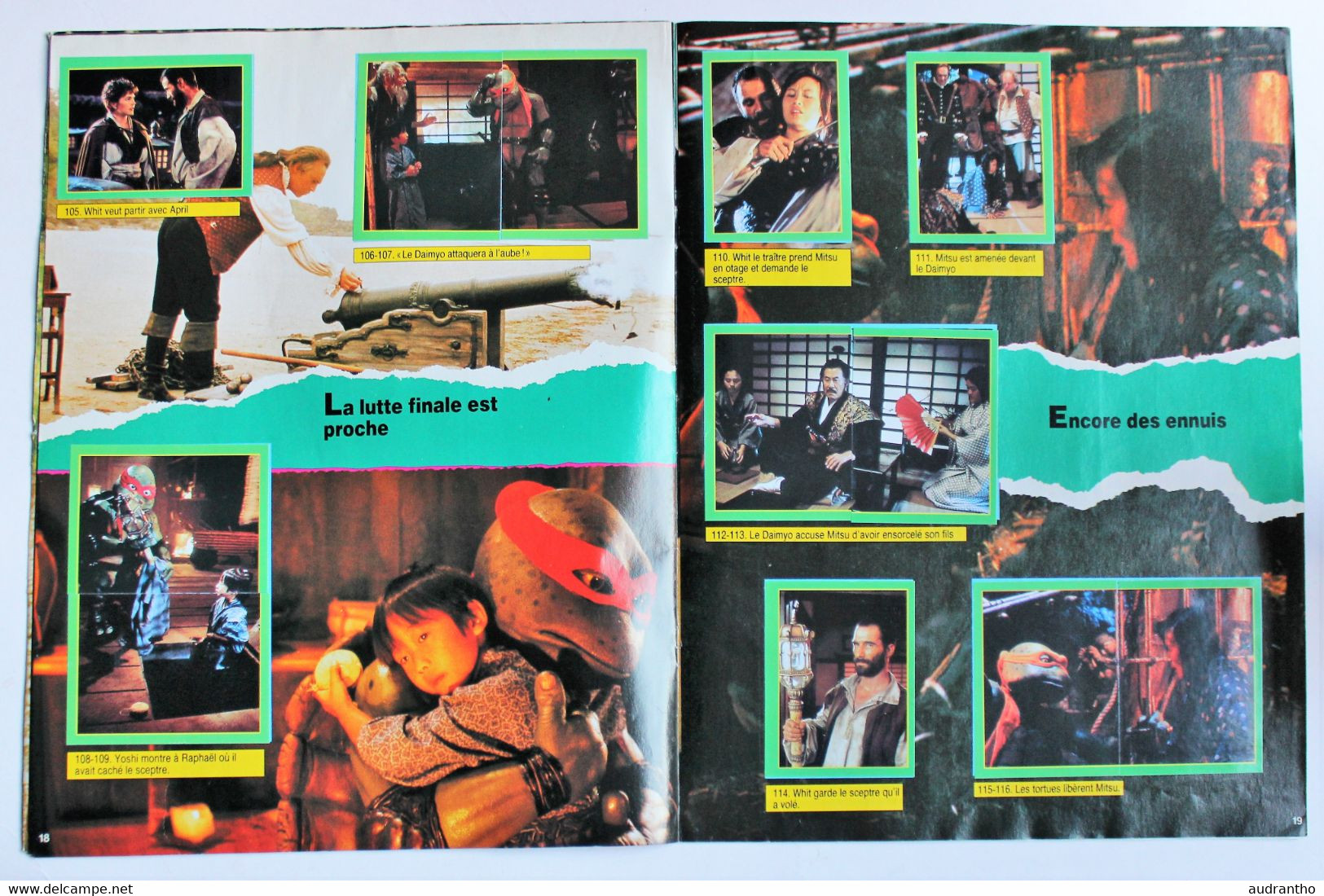 album complet de stickers Tortues Ninja Le Film 1992 Ninja Turtles figurine Euroflash