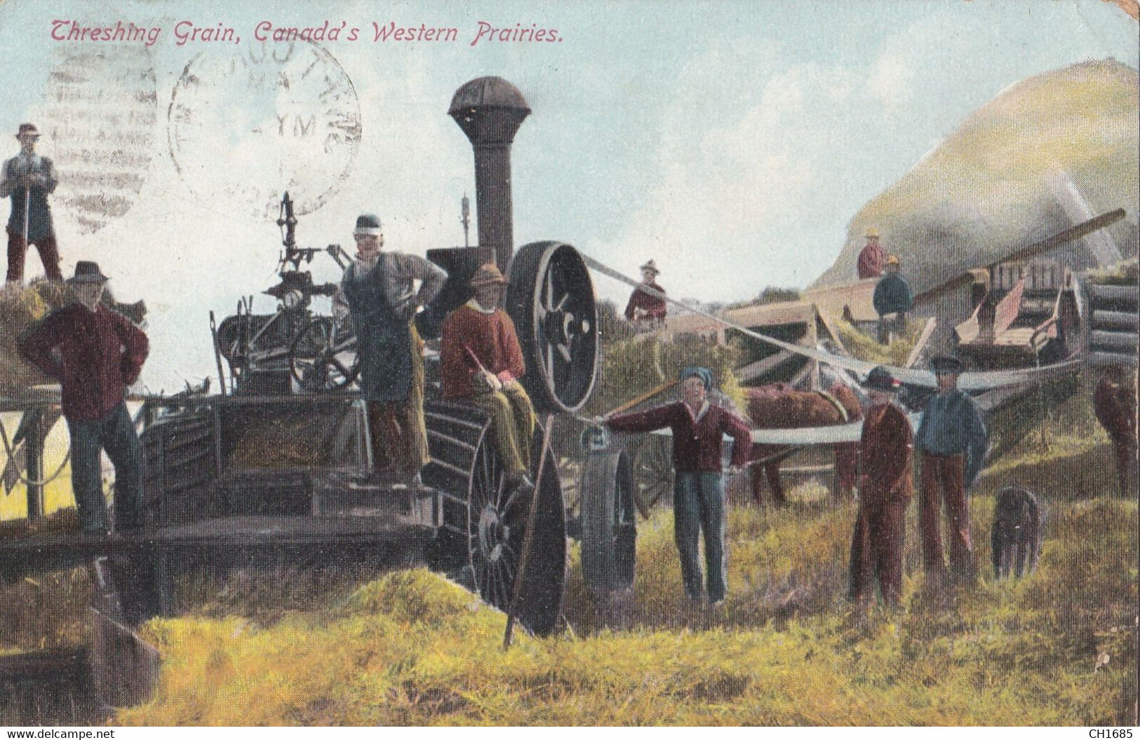 CANADA : Threshing Grain Agriculteurs Et Machine Agricole Dans Les Prairies De L'ouest - Other & Unclassified