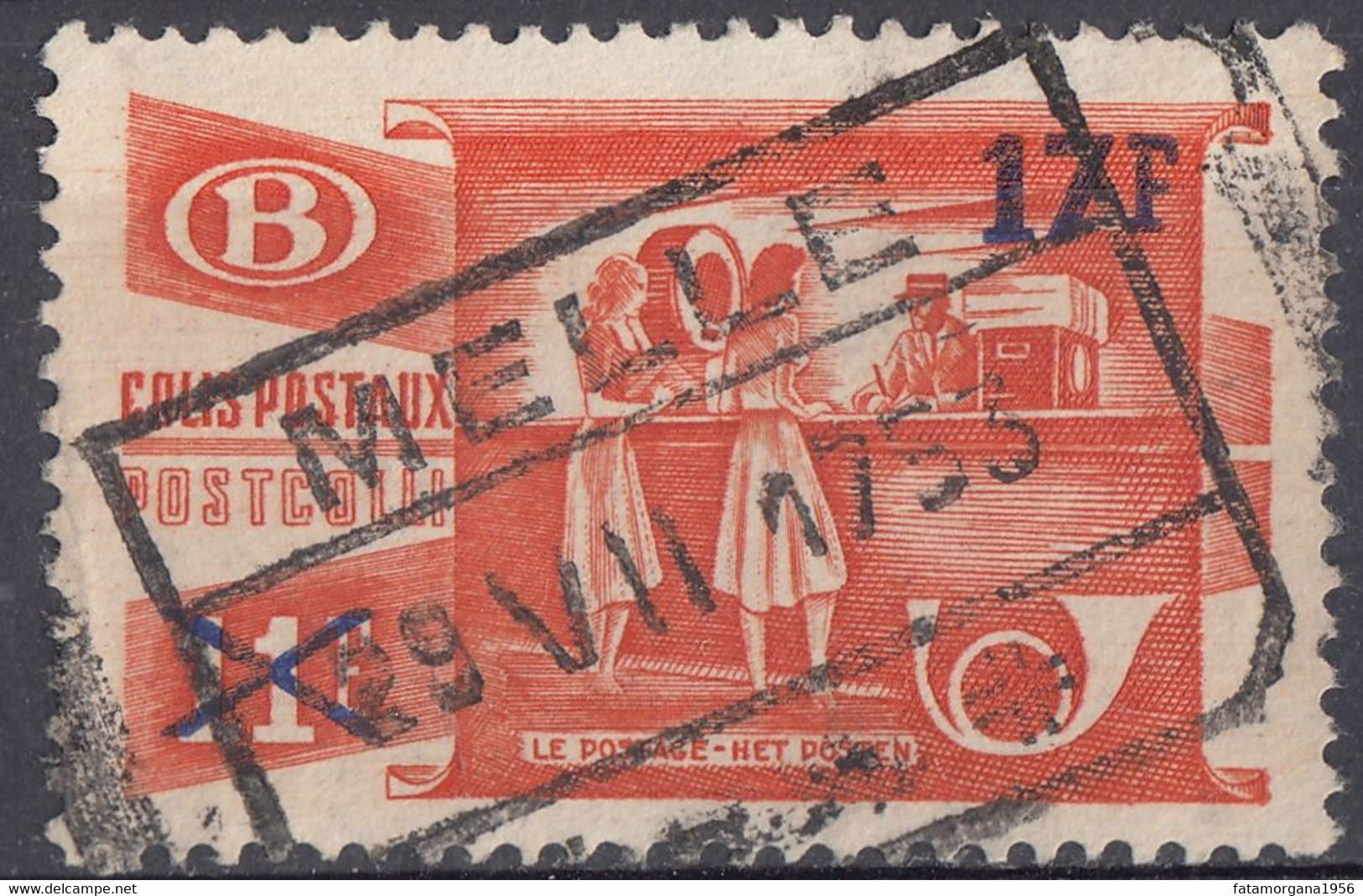 BELGIE - BELGIQUE - 1953 - Francobollo Per Pacchi Usato Yvert 332, Come Da Immagine. - Bagages [BA]