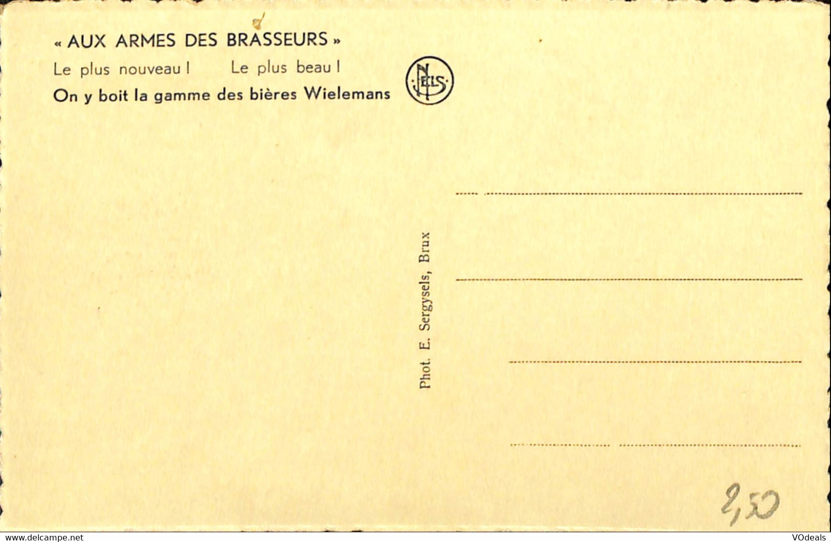 038 621 - CPA - Belgique - Bruxelles - Aux Armes Des Brasseurs - Cafés, Hoteles, Restaurantes