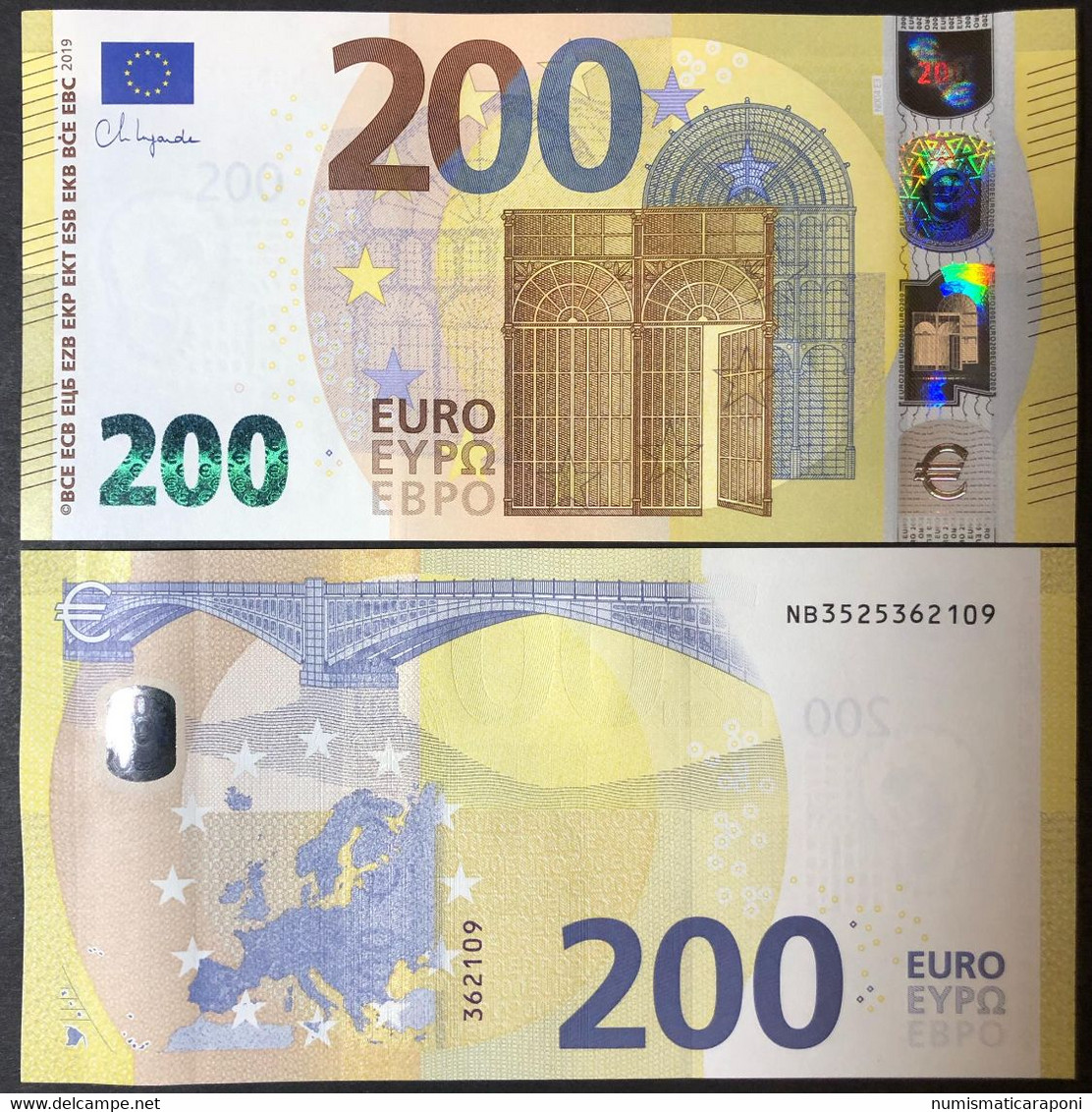 AUSTRIA 200 € Lagarde NB N004E3 Q.FDS  COD.€.163 Solo Bonifico Only Bank Transfert To Pay - 200 Euro