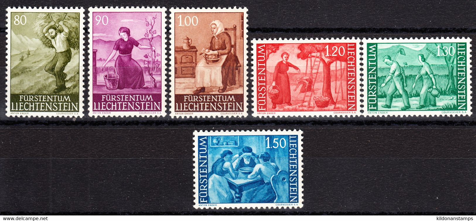 Liechtenstein 1959 Mint No Hinge/ Mounted, See Notes, Sc# 336-349, SG ,Yt - Ongebruikt