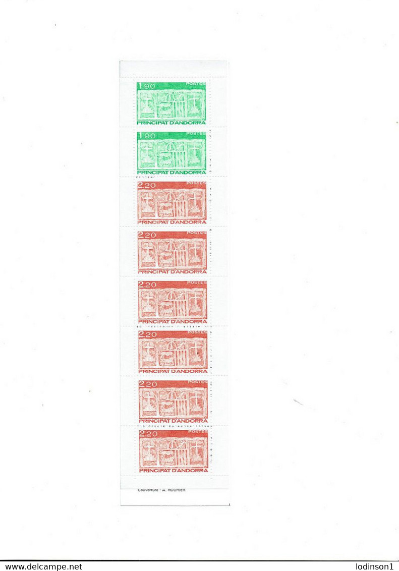 ANDORRE FRANÇAIS Carnet N°1 1987 Avec 2 Timbres N°356 Et 6 Timbres N°357 Fraicheur Postale - Carnets