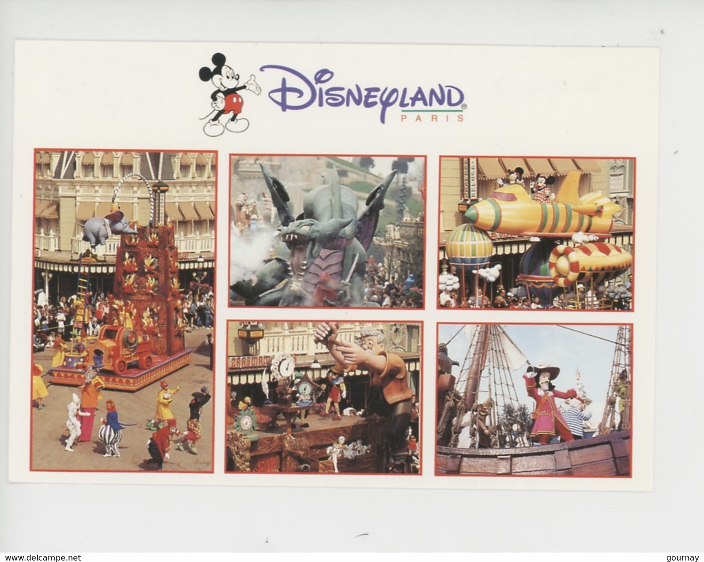 Euro Disney (1994) Puis Disneyland Paris : Parade (cp Vierge Multivues) - Disneyland
