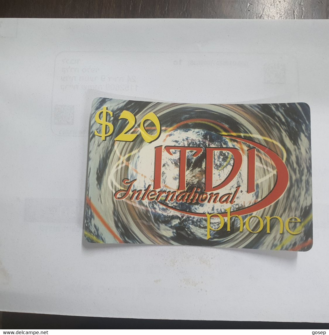 PALESTINE-(PL-PRE-IDT-0001)-ITDI-20$-(332)-(20$)-(?)-(?)-mint Card-1 Prepiad Free - Palestina