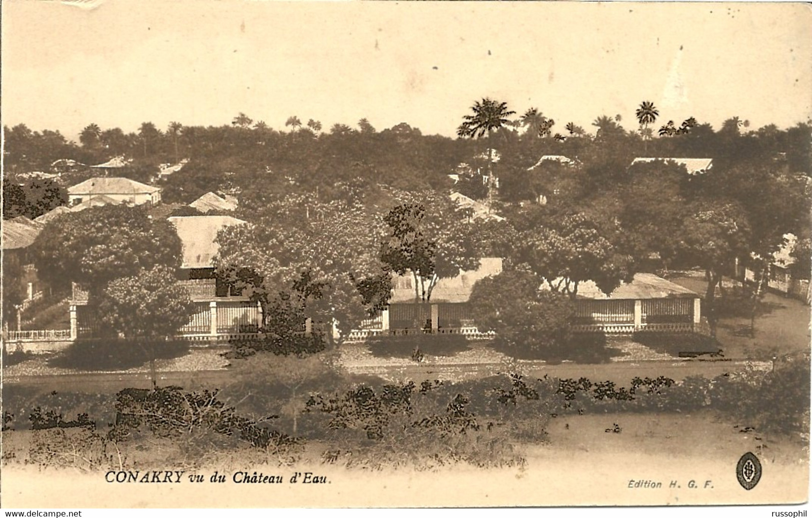 GUINEE FRANCAISE -  CONAKRY VU DU CHATEAU D'EAU - ED. H.G.F. - 1910s - Guinée Française