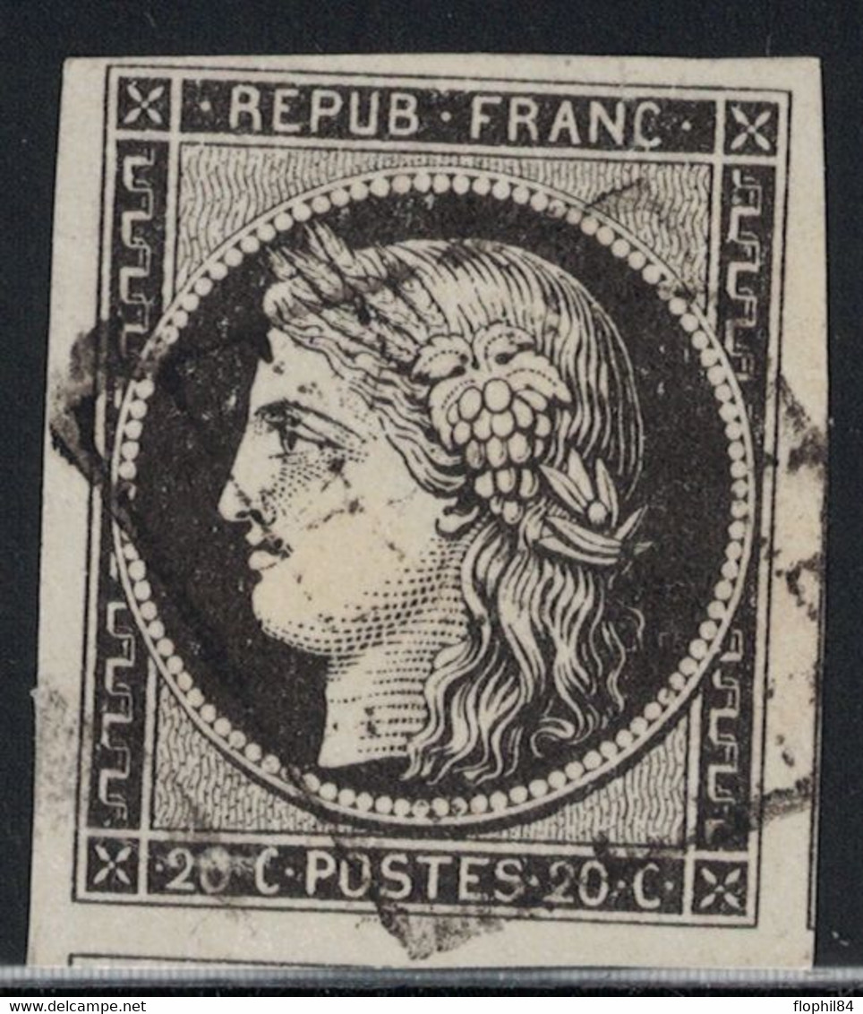 CERES - N°3a  - 1er EMISSION DE FRANCE - 20c NOIR SUR BLANC - COTE 70€ - PAS D'AMINCI - SUPERBE. - Altri & Non Classificati