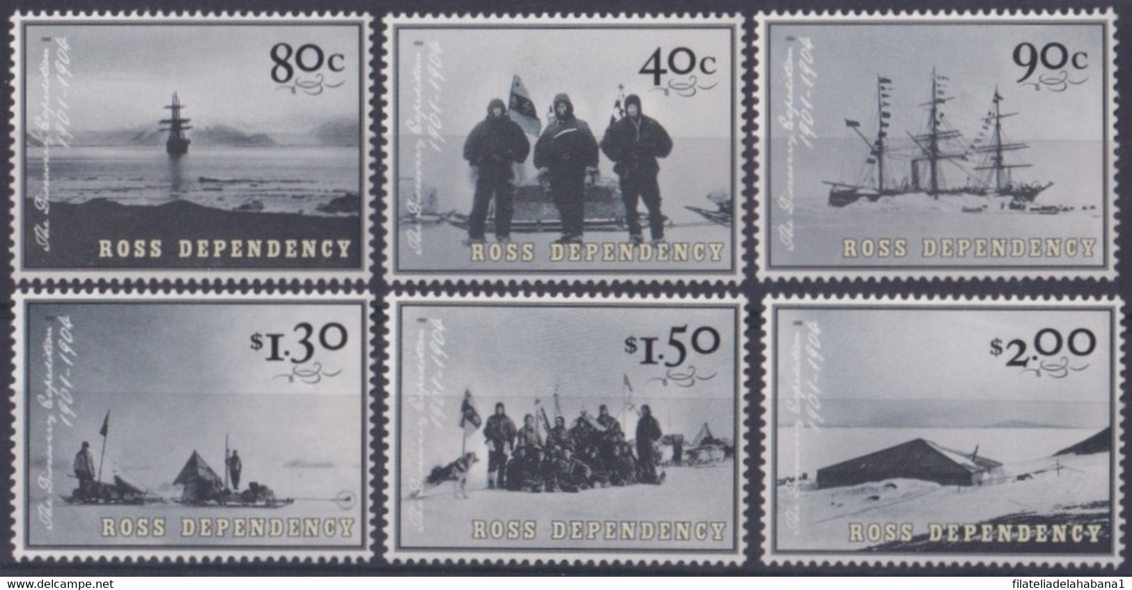 F-EX33156 ROSS POLAR ANTARCTIC 2002 MNH DISCOVERY EXPEDITION 1901-04 SHIP. - Research Programs