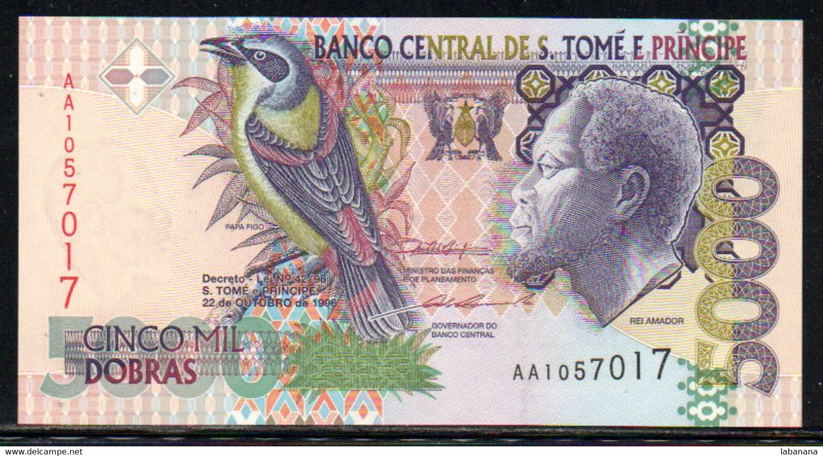 659-Saint-Thomas Et Prince 5000 Dobras 1996 AA105 Neuf - São Tomé U. Príncipe