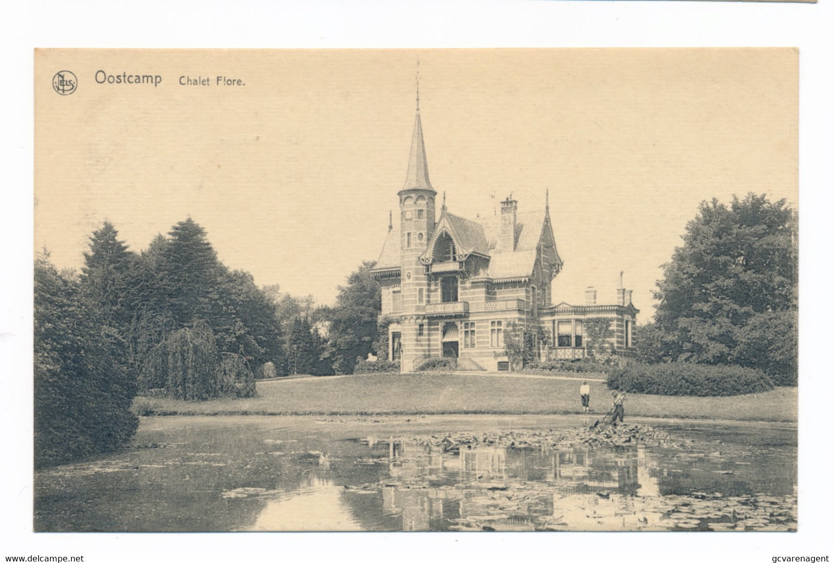 OOSTKAMP    CHALET FLORE  - LICHTE LIJMREST ACHTERAAN  2 SCANS - Oostkamp