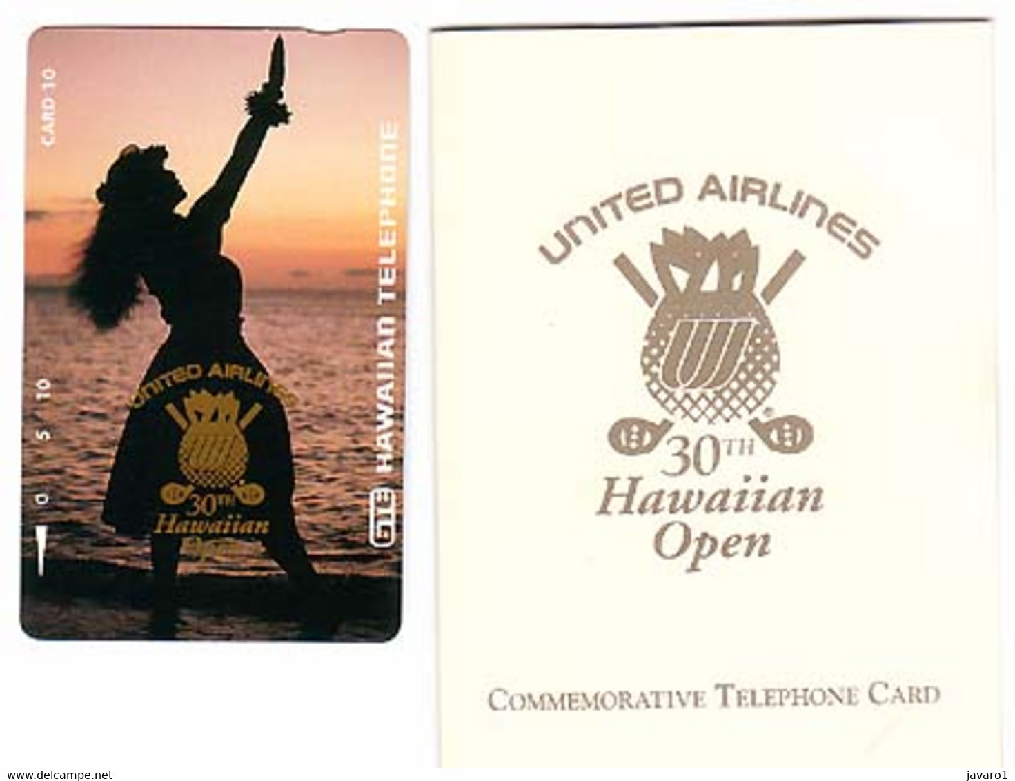 HAWAI : HAWPT33 10u 30th HAWAIN OPEN GOLF United Airlines (FOLDER) MINT - Hawaii