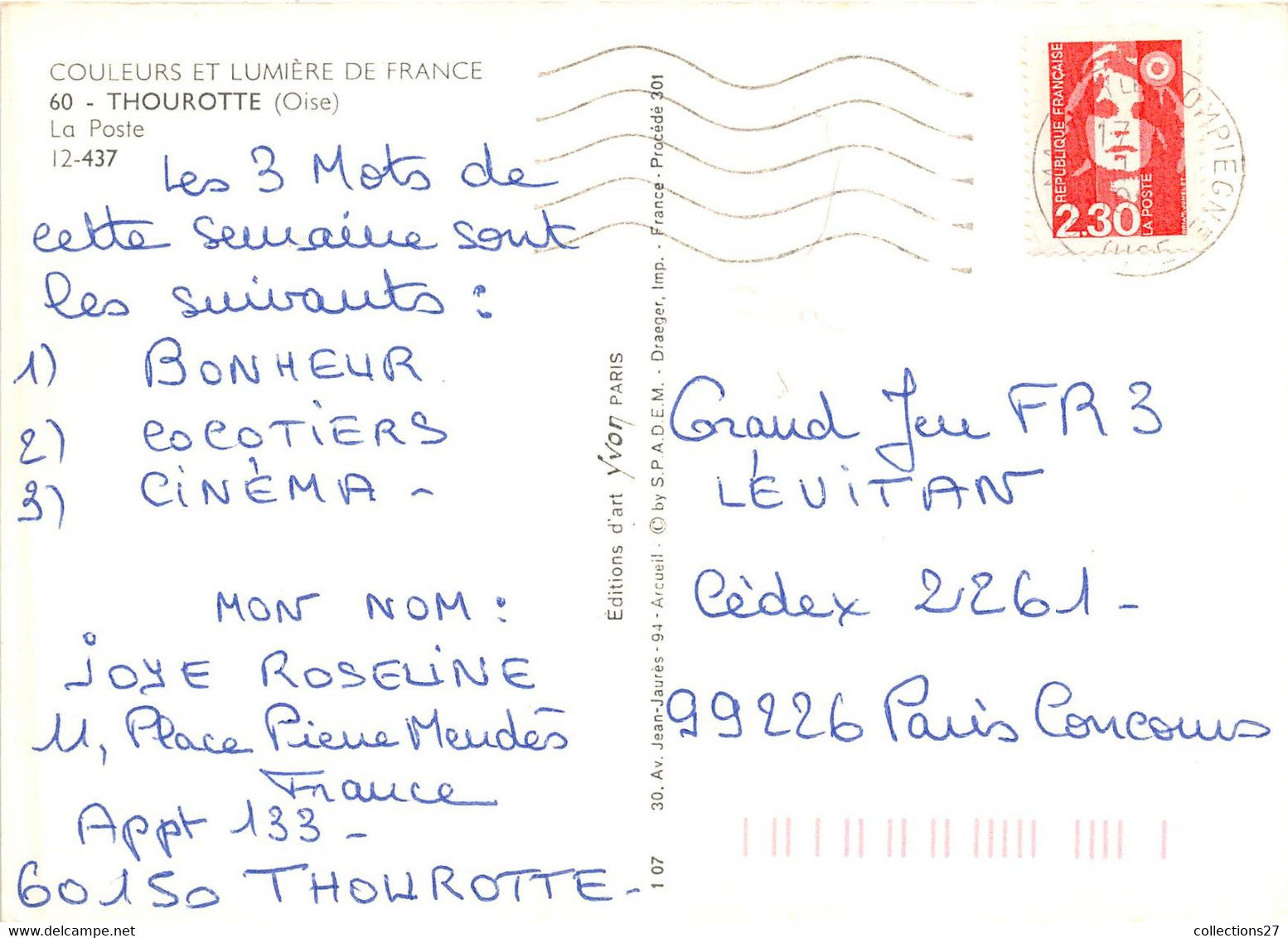 60-THOUROTTE- LA POSTE - Thourotte