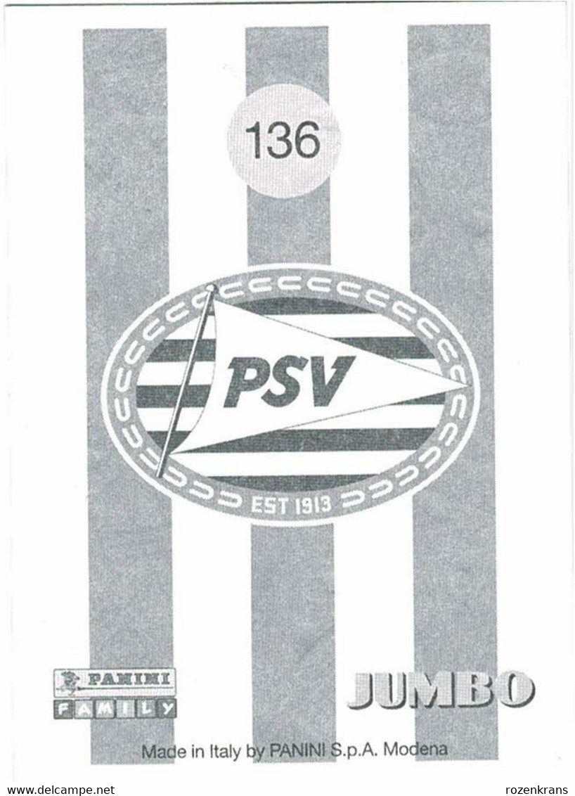 Panini & Jumbo Football Voetbal Nederland Album PSV Eindhoven Nr. 136 Phillip Cocu - Niederländische Ausgabe