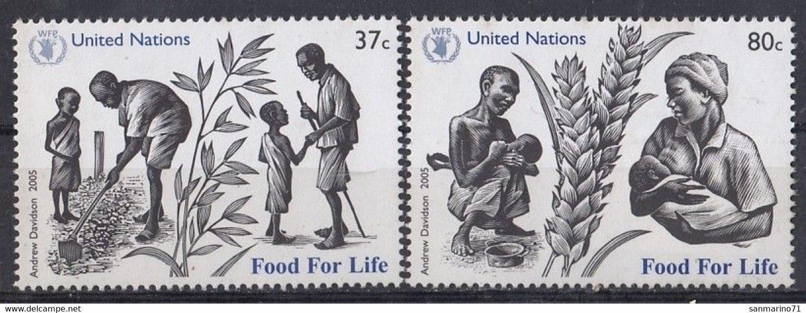 UNITED NATION New York 996-997,unused - Against Starve