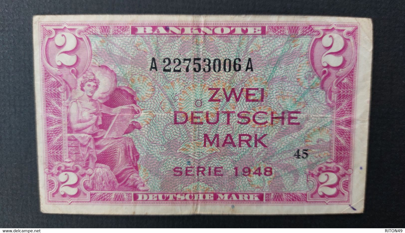 BILLET 1948 ALLEMAGNE 2 MARK - Otros & Sin Clasificación