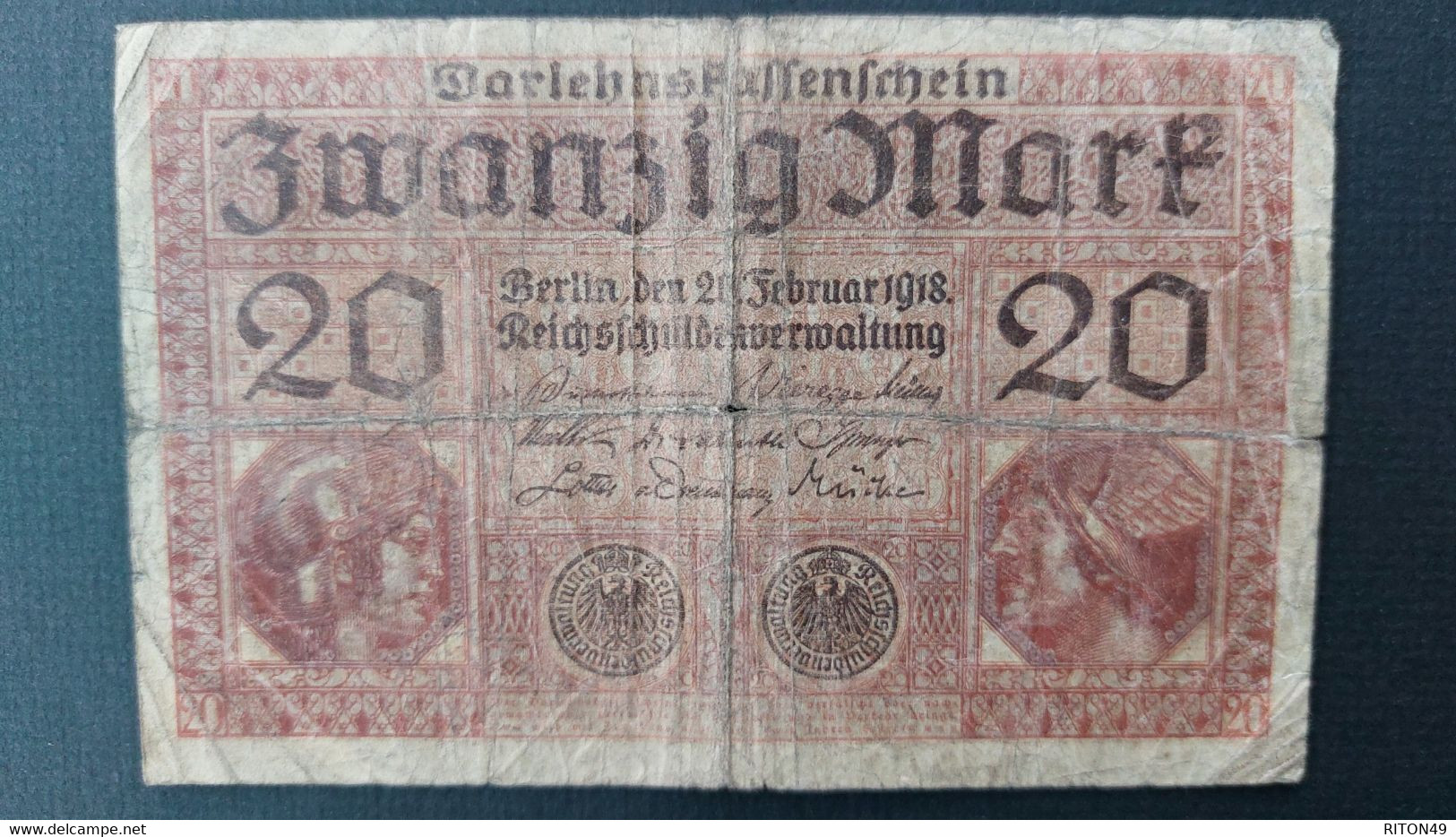 BILLET 1918 ALLEMAGNE 20 MARK - 20 Mark