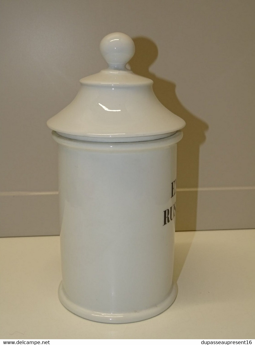 * ANCIEN POT Style PHARMACIE PORCELAINE BLANCHE De LIMOGES Ext. : RUSCUS DECO E - Limoges (FRA)