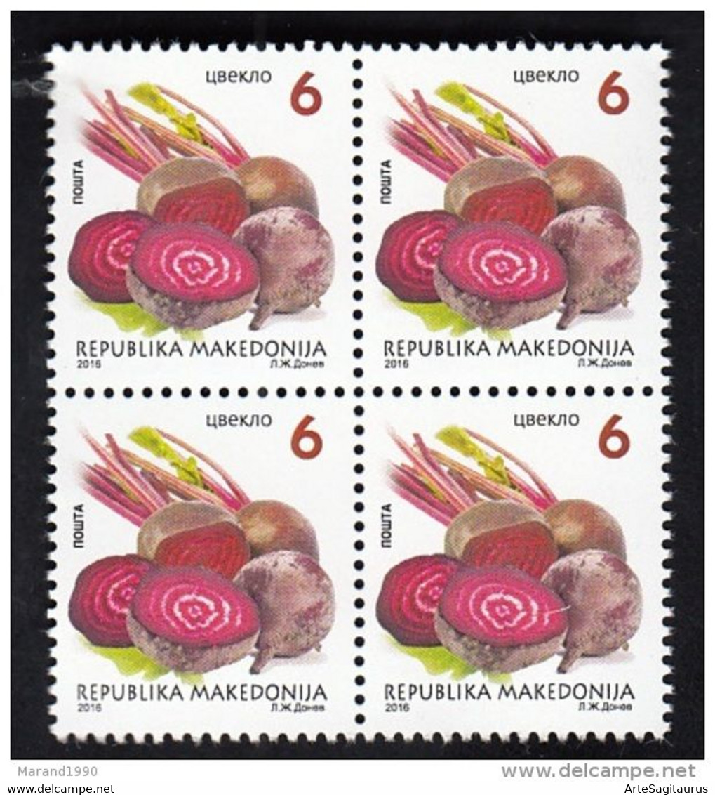 REPUBLIC OF MACEDONIA, 2016, STAMPS, MICHEL 763 - Vegetables, Plants, Food + - Groenten