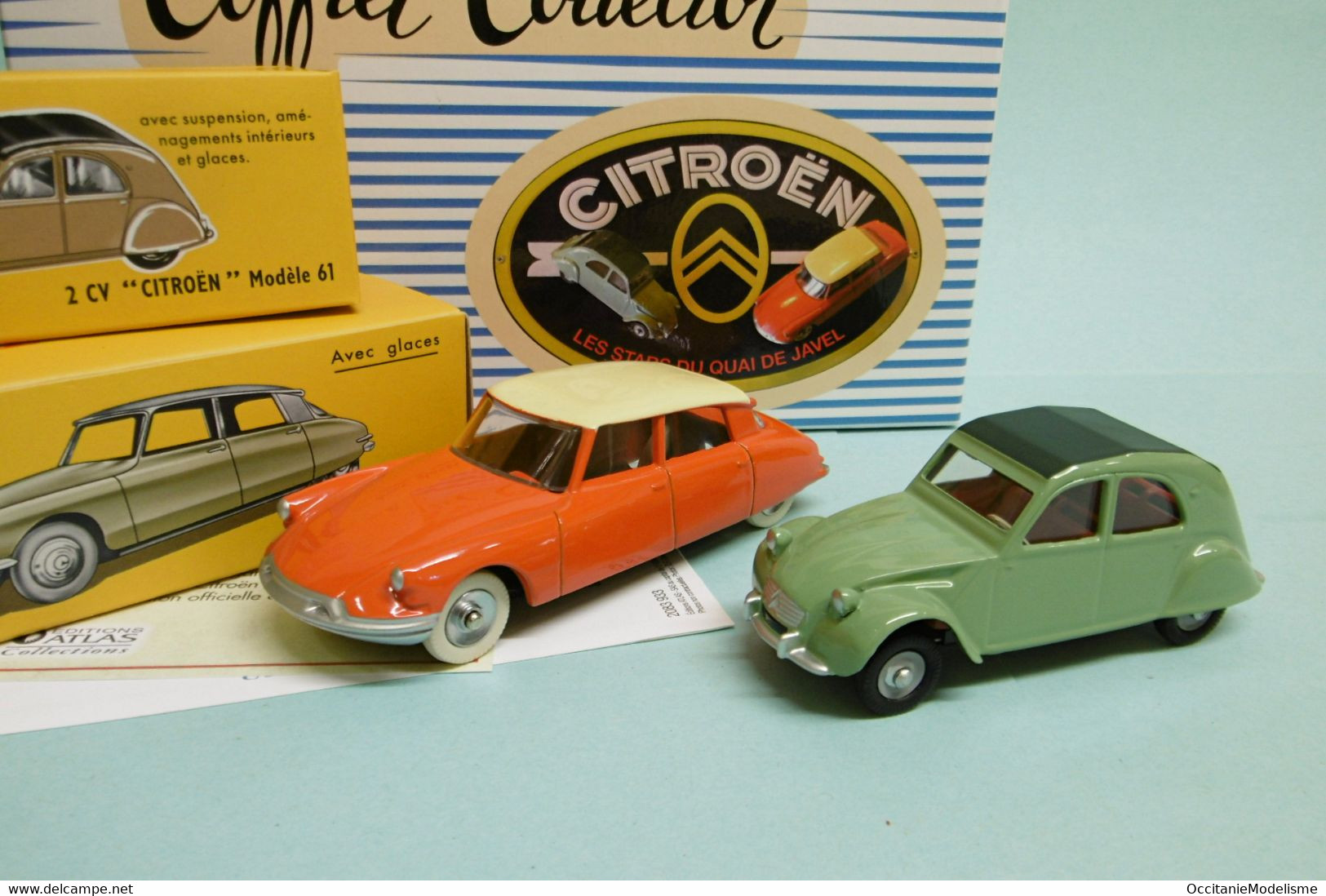 Dinky Toys / Atlas - COFFRET LES STARS DU QUAI DE JAVEL Citroën DS 2CV Réf. 500.62 BO 1/43 - Dinky