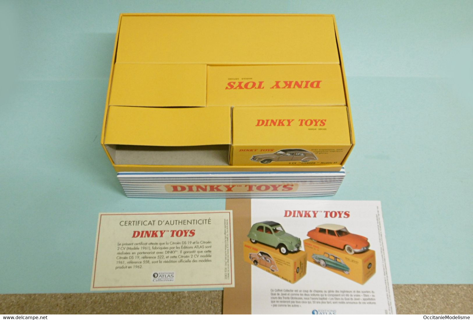 Dinky Toys / Atlas - COFFRET LES STARS DU QUAI DE JAVEL Citroën DS 2CV Réf. 500.62 BO 1/43 - Dinky