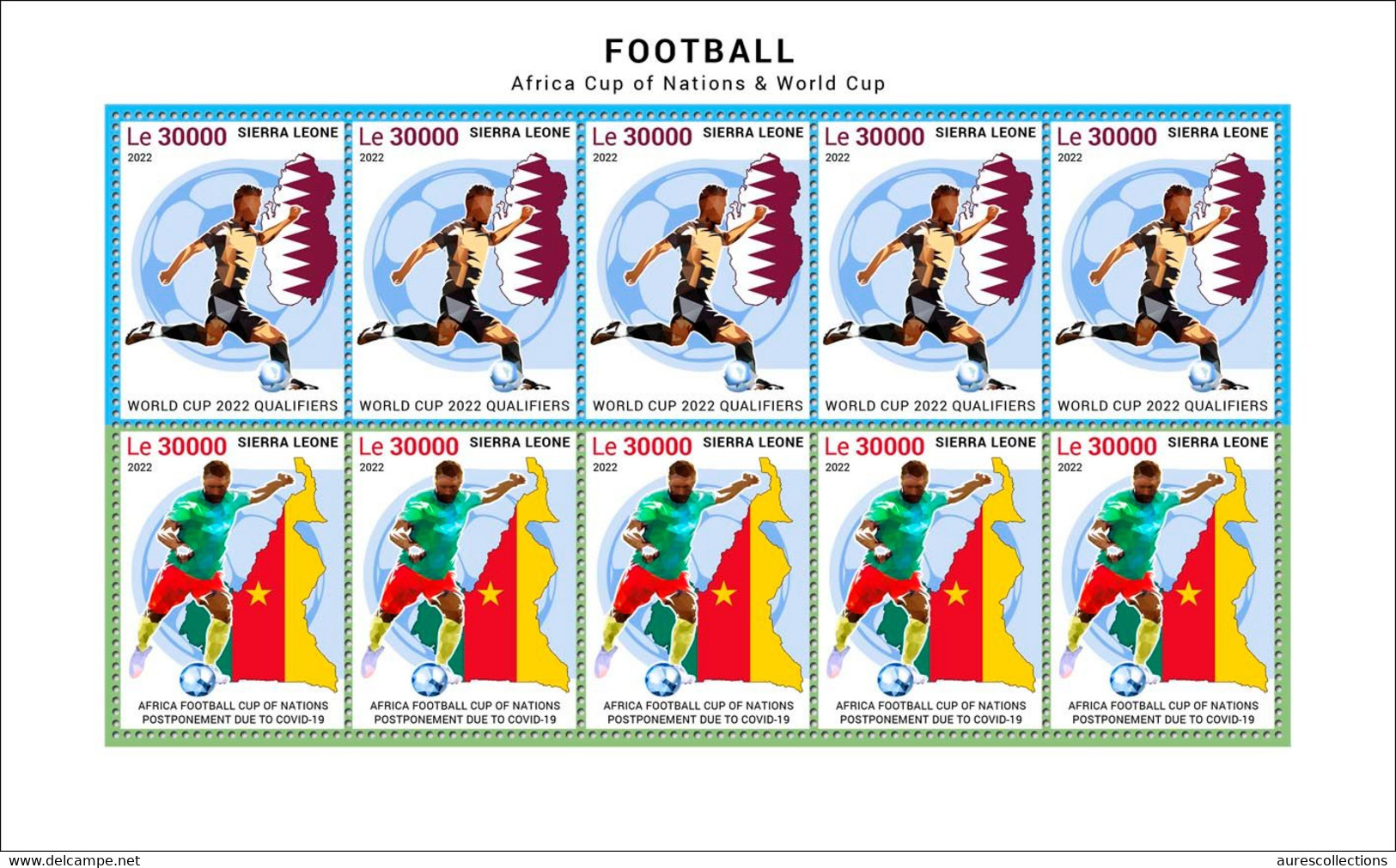 SIERRA LEONE 2022 - BOOKLET - SOCCER FOOTBALL WORLD CUP QATAR QUALIFIER & AFRICA CUP OF NATIONS COVID-19 PANDEMIC CORONA - 2022 – Qatar
