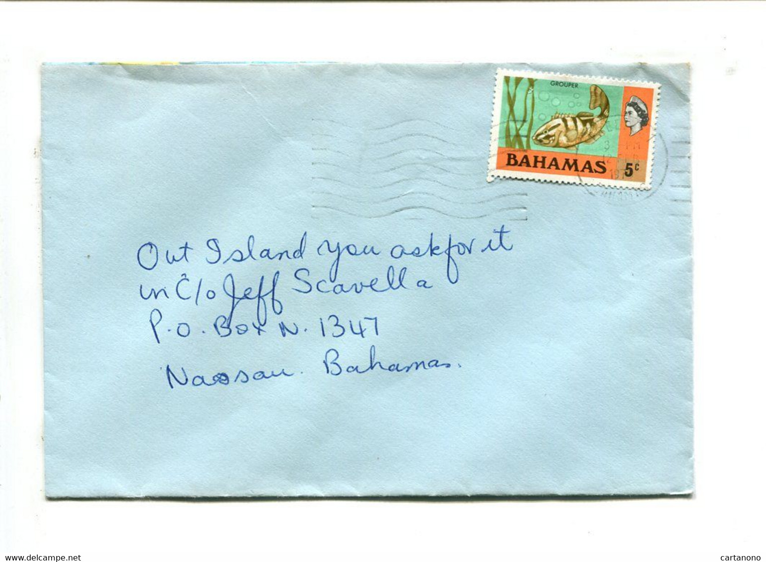 BAHAMAS - Affranchissement Seul Sur Lettre - Poisson - 1963-1973 Interne Autonomie