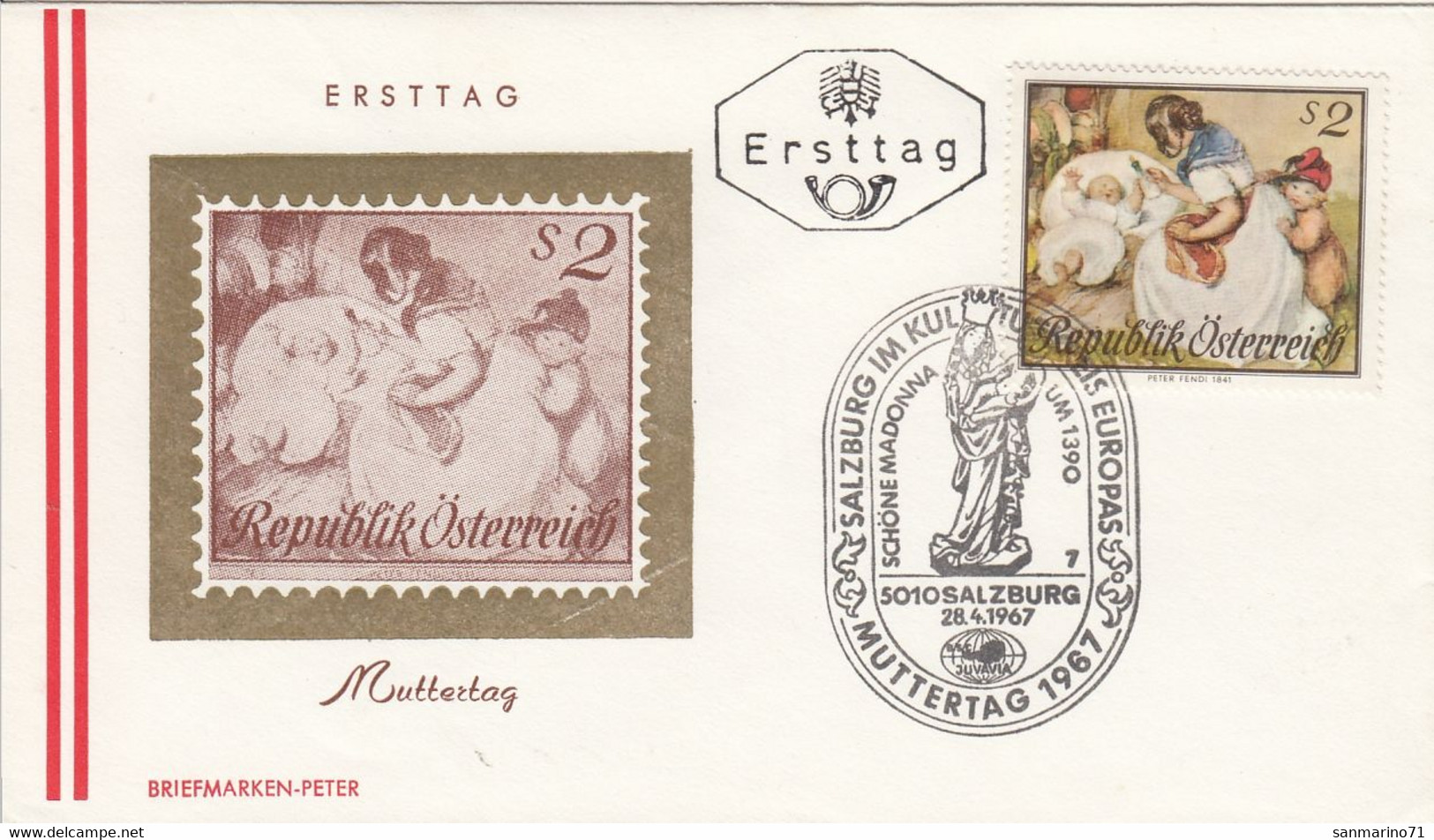 AUSTRIA FDC 1237 - Moederdag