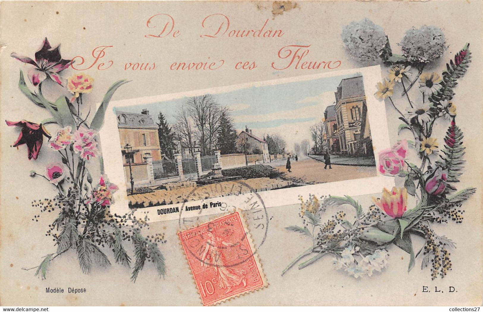 91-DOURDAN-JE VOUS ENVOIE CES FLEURS DE DOURDAN - Dourdan